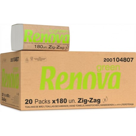 TOALHA MÃOS RENOVA GREEN - 3600 TOALHAS