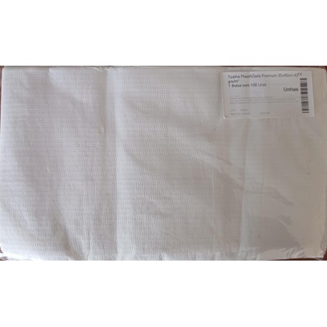 Babete Toalha Plastificada Premium 35x40 cm 42grs (100 unidades)